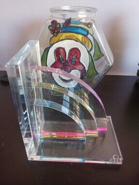 Max Studio Home Crystal Rainbow Bookend  Iridescent Acrylic Modern Sculpture